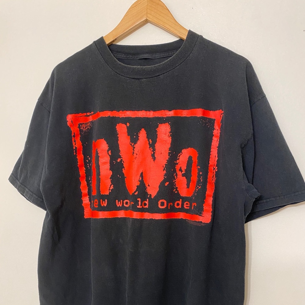 1998 rare red NWO WWF WCW T SHIRT vintage